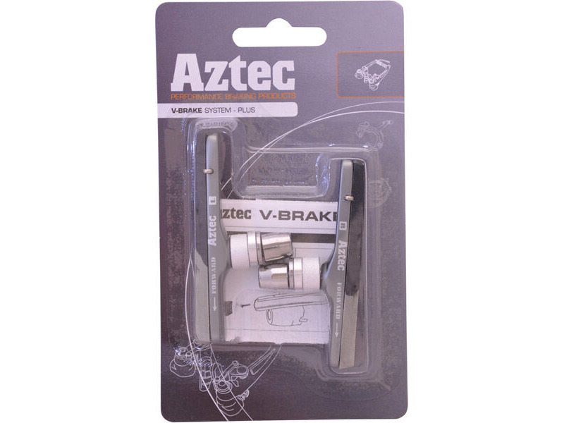 Aztec V-type cartridge system brake blocks Plus Grey / Charcoal click to zoom image