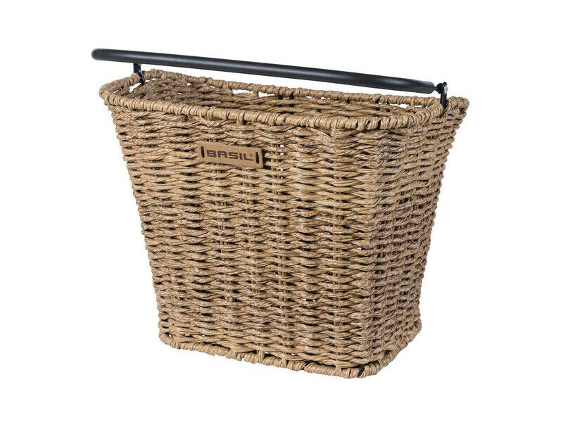 Basil Bremen Rattan Look Front Basket (Quick Release compatible) click to zoom image