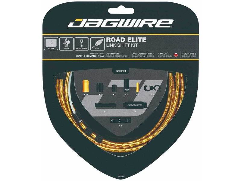 Jagwire Kit Road Elite Link Gear Gold click to zoom image
