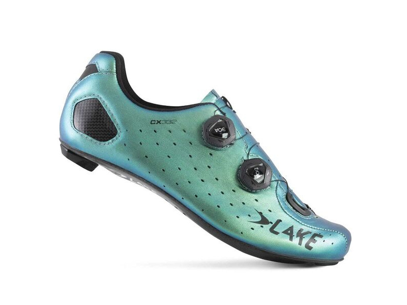 LAKE CX332 CFC Carbon Road Shoe Chameleon Green click to zoom image