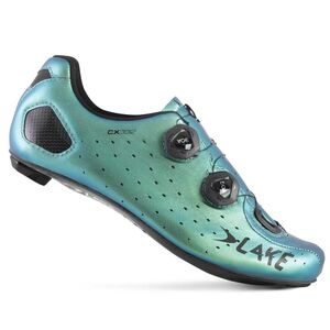 LAKE CX332 CFC Carbon Road Shoe Chameleon Green 