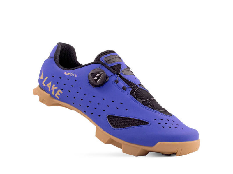LAKE MX219 MTB Shoe Fit BOA Clarino Strong Blue/Gold click to zoom image