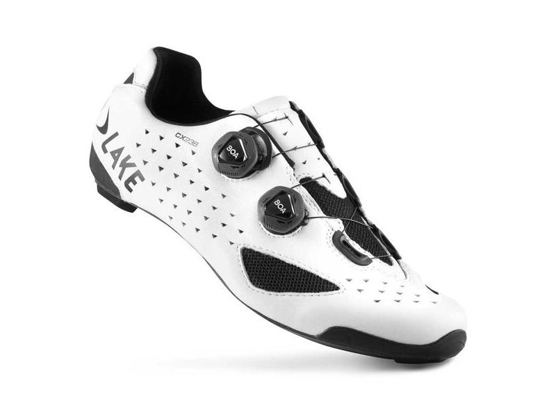LAKE CX238 Road Shoe White Leather click to zoom image