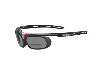 Salice 019 Mono Optik with Polarised Smoke Main Lens  Black/ITA Frame +2.50  click to zoom image