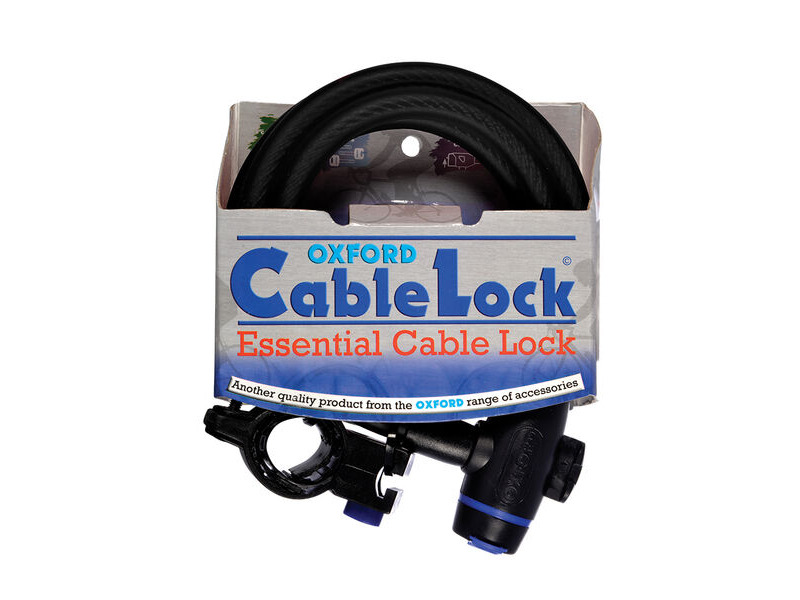 Oxford Cable Lock 12mm x 1800mm - Smoke click to zoom image