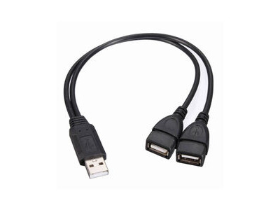 Oxford USB Male to 2 Female Y-Connector 10cm (3A)