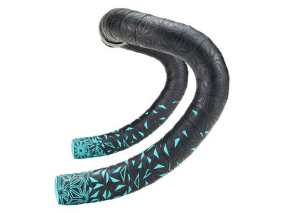 Supacaz Sticky Kush Star Fade Bar Tape Celeste + Ano Celeste Plugs