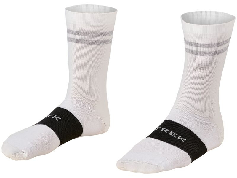 Trek Sock Race Reflective Crew White click to zoom image