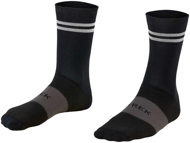 Trek Sock Race Reflective Crew Black click to zoom image