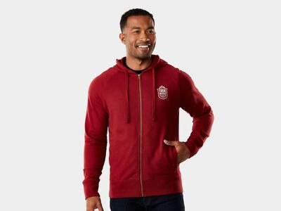 Trek Fun Badge Full Zip Hoodie Dark Red