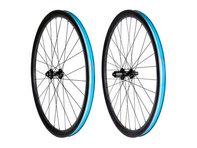 Halo Carbaura XCD35 Road Pair 35mm deep carbon Disc rim, 28H Ft/32H Rr 11sp Shimano