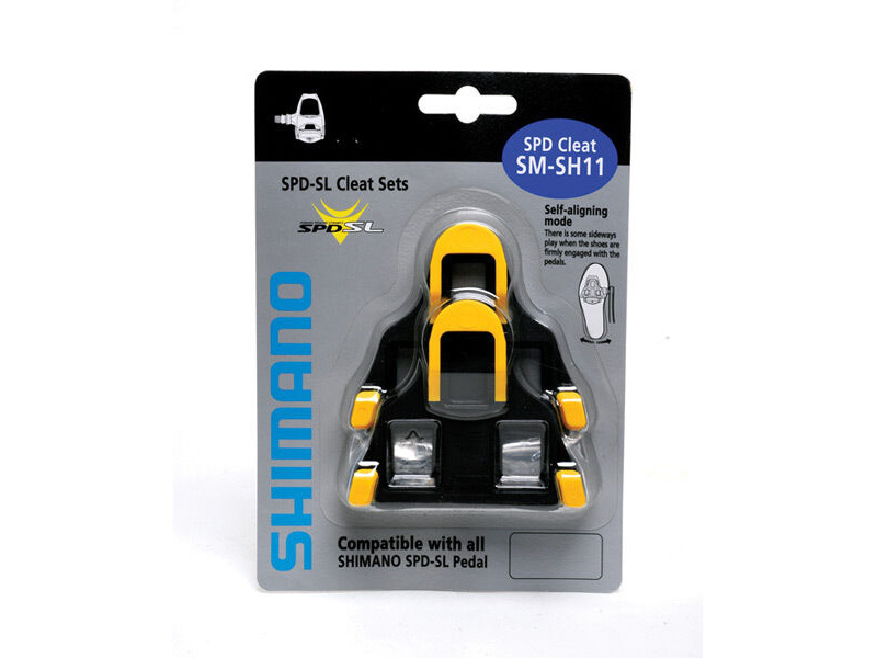 Shimano SM-SH11 SPD SL-cleats, centre pivot floating, yellow click to zoom image